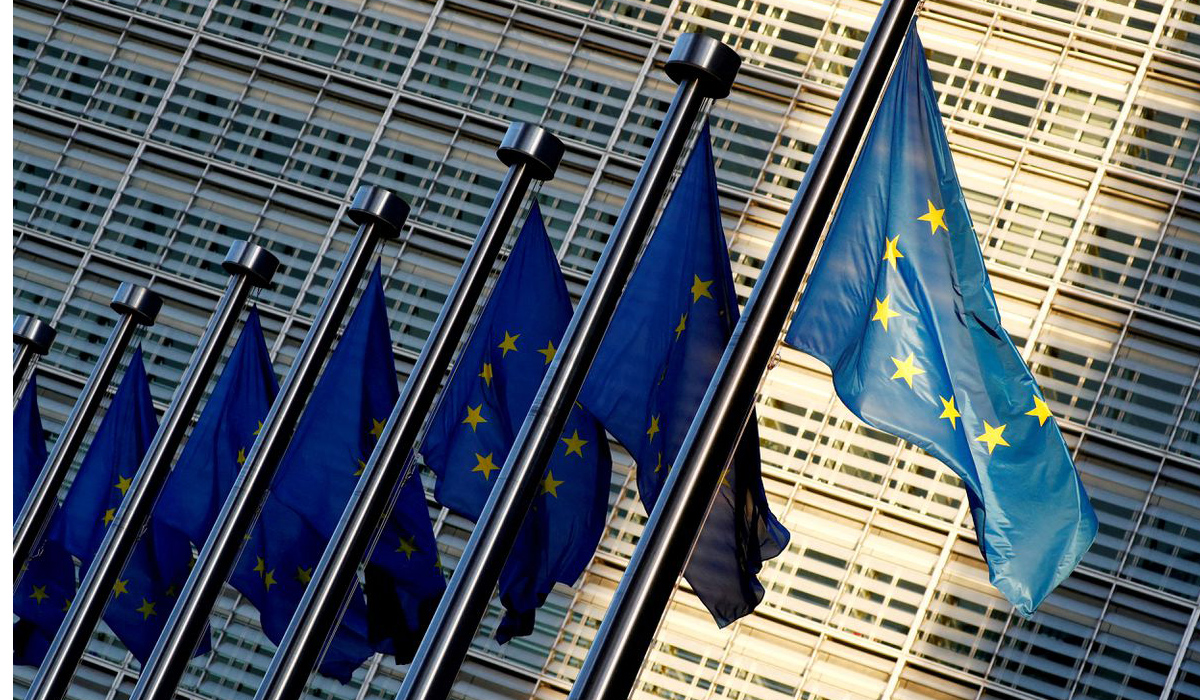 European Union flags